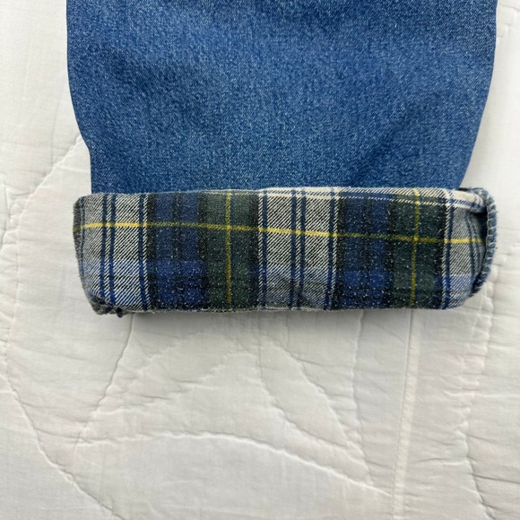 Dickies Mens Flannel Lined Carpenter Jeans Blue Denim Genuine Work Pants 32x30 - Picture 3 of 16